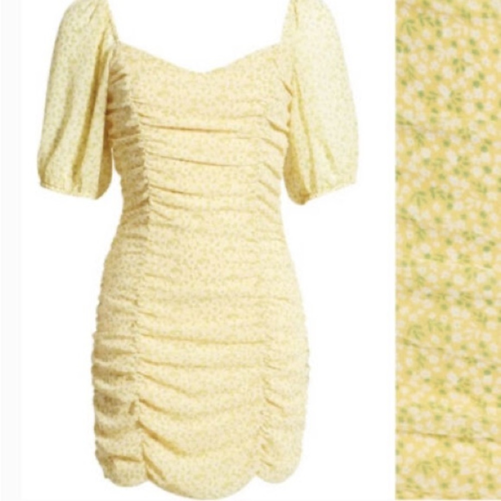 All In Favor Sasha Ruched Dress NWT